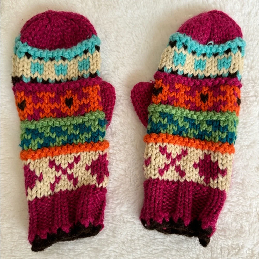 Girls Gap Knit Gloves Size S